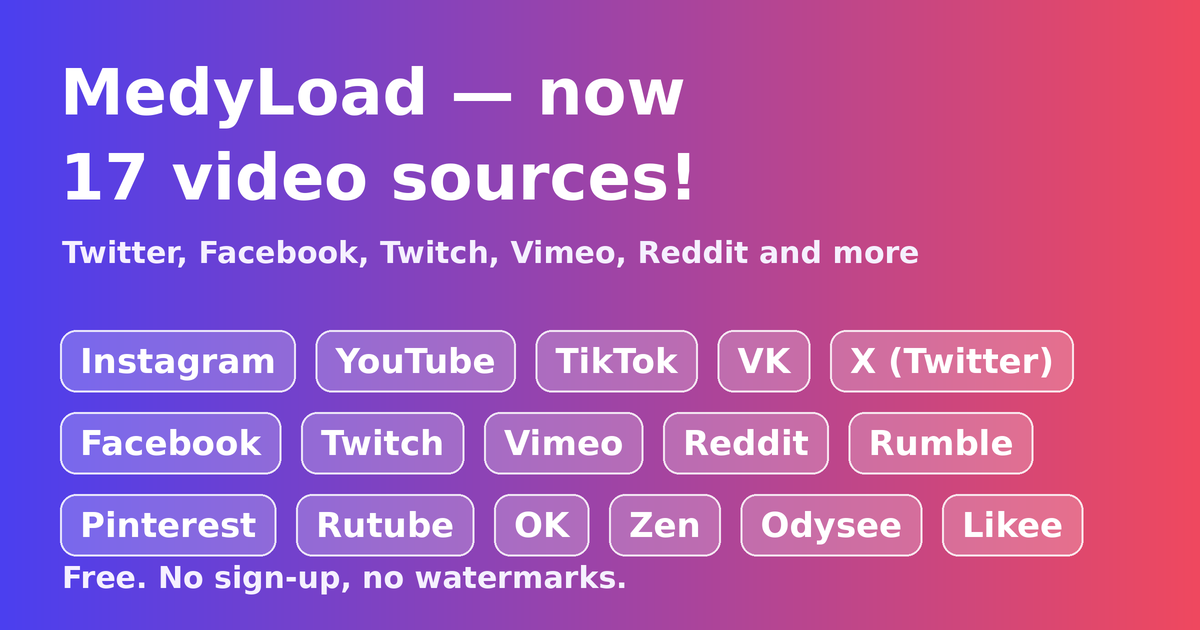 MedyLoad — 17 nguồn video